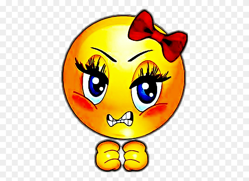 428x552 Depression Mood Angery Emjoi Girl Emoji Angry Girl Face, Angry Birds, Pac Man HD PNG Download