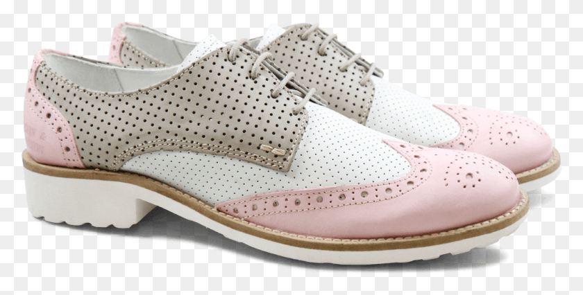 997x468 Derby Shoes Ella 10 Powder Rose Perfo White Perfo Grey Slip On Shoe, Clothing, Apparel, Footwear HD PNG Download