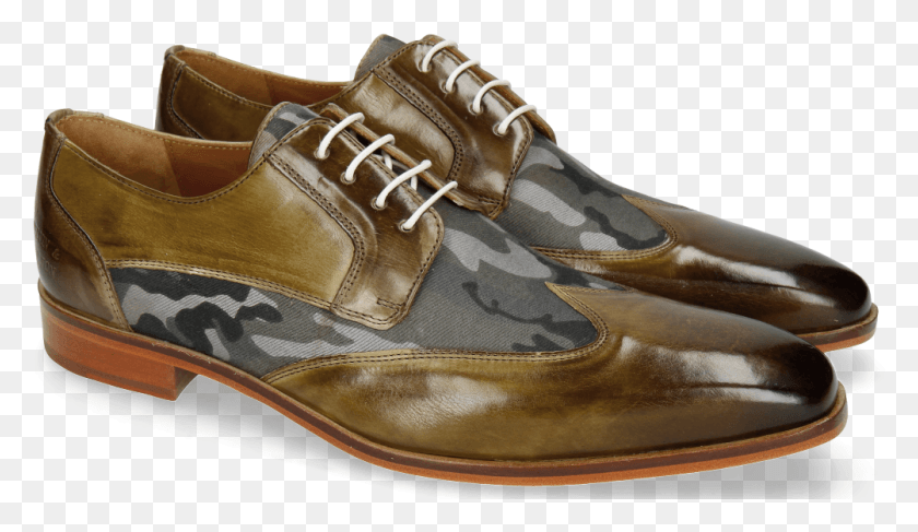 1003x550 Derby Shoes Lance 9 Olive Textile Camo Salvia Leather, Shoe, Footwear, Clothing HD PNG Download