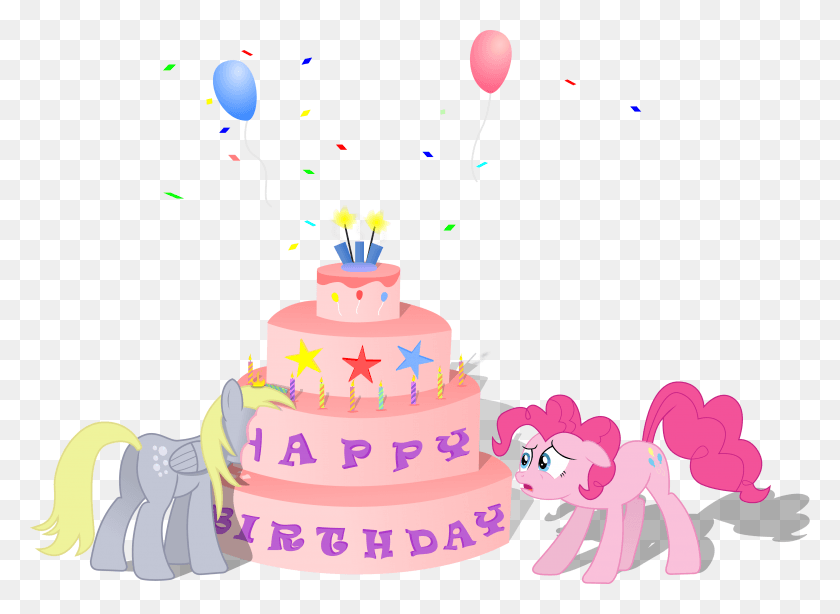 3678x2616 Derpy Hooves Pinkie Pie Birthday Cake Cake Decorating, Dessert, Food, Wedding Cake HD PNG Download