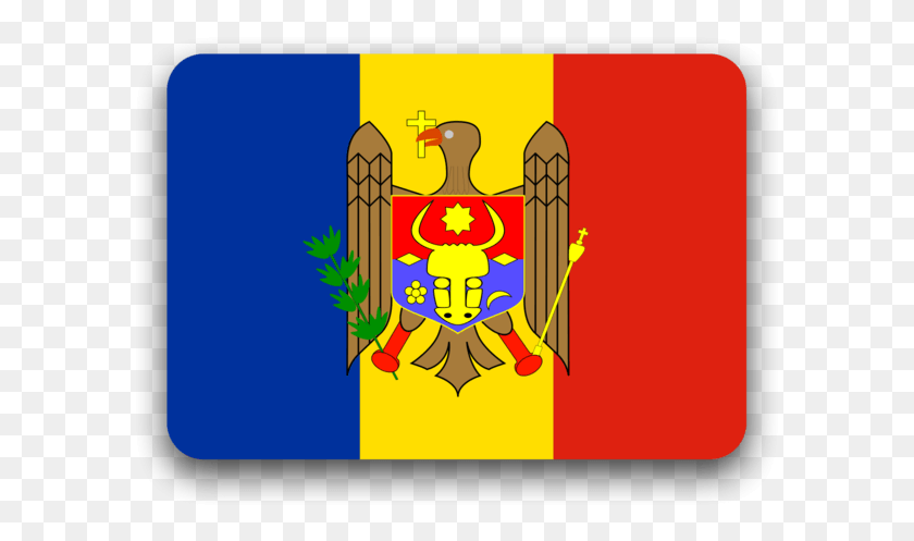 597x437 Descarga Moldova Flag, Symbol, Emblem, Bird HD PNG Download