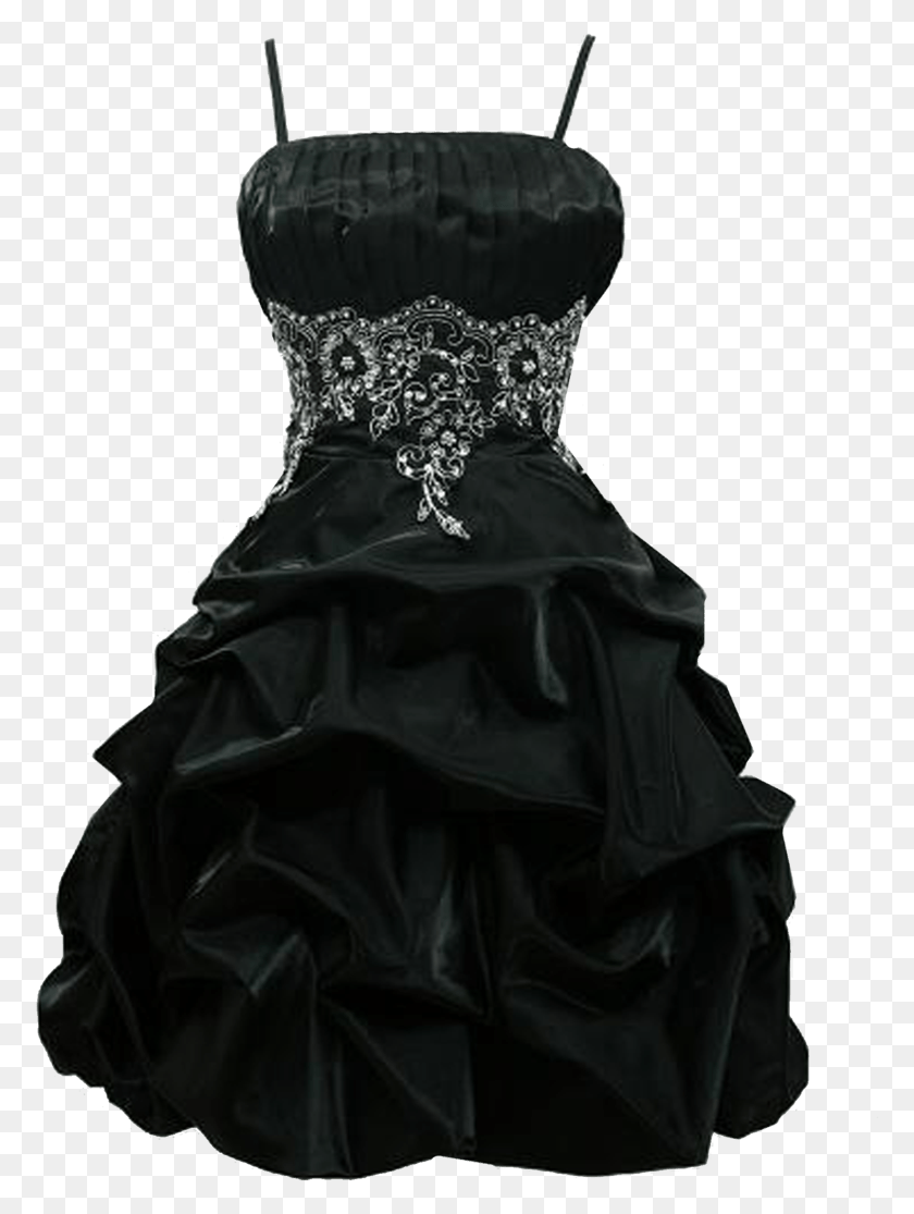 776x1055 Descargar Vestido Negro Fiesta Transparente Black Dress, Clothing, Apparel, Evening Dress HD PNG Download
