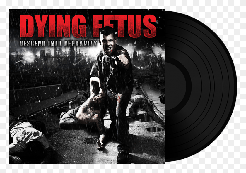 949x648 Descend Into Depravity Black Vinyl Dying Fetus Albums, Poster, Advertisement, Person HD PNG Download