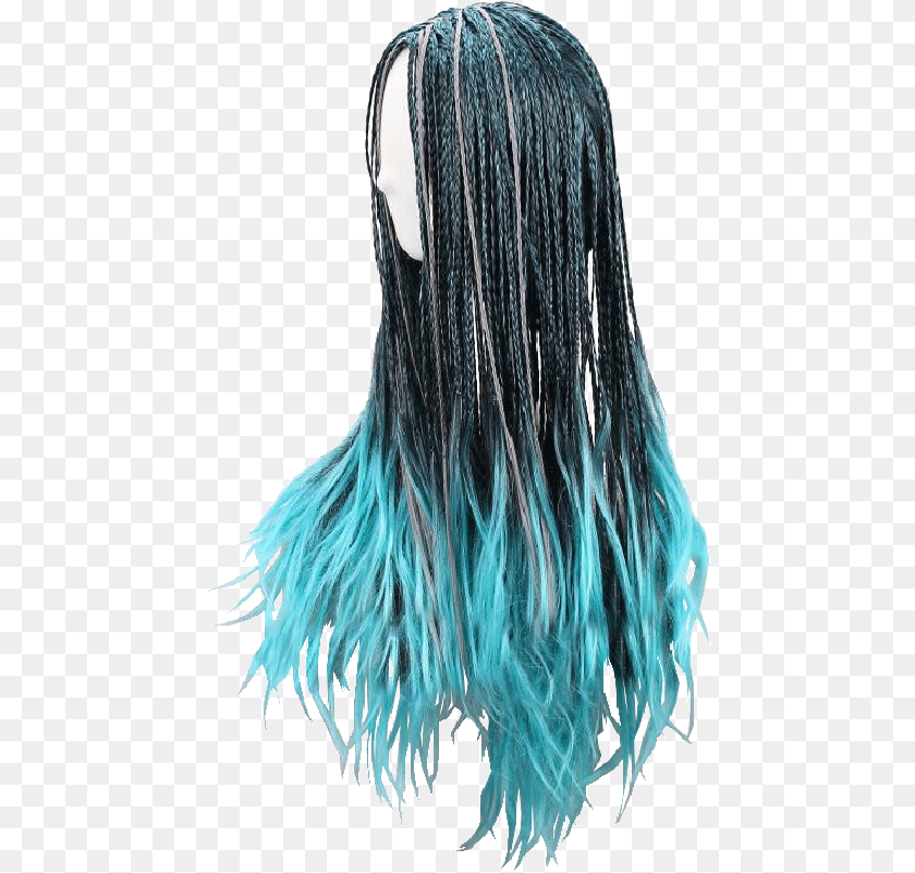 465x801 Descendants 2 Uma Cosplay 70cm Blue Black Mixed Color Lace Wig, Adult, Female, Person, Woman Clipart PNG