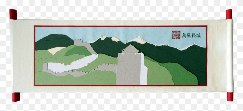 4275x1775 Description In Caption Great Wall Tower Near Jianshangling Grass HD PNG Download