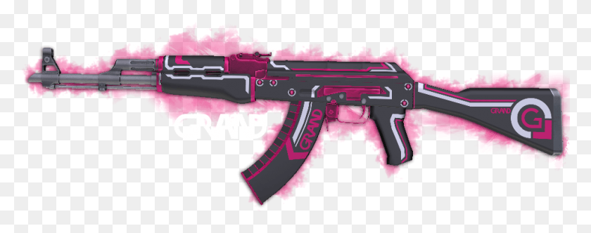 965x337 Description Purple Ak 47, Gun, Weapon, Weaponry HD PNG Download