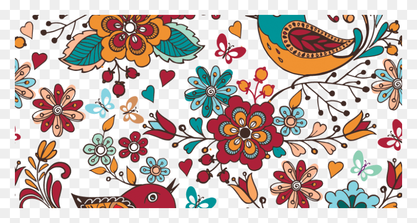 800x400 Description Textile, Floral Design, Pattern, Graphics HD PNG Download