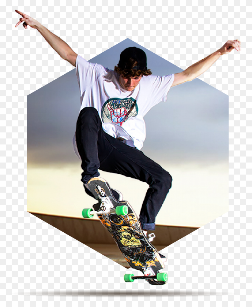 812x1000 Desenhado Skate Person Riding A Skateboard Transparent, Sport, Clothing, Outdoors HD PNG Download