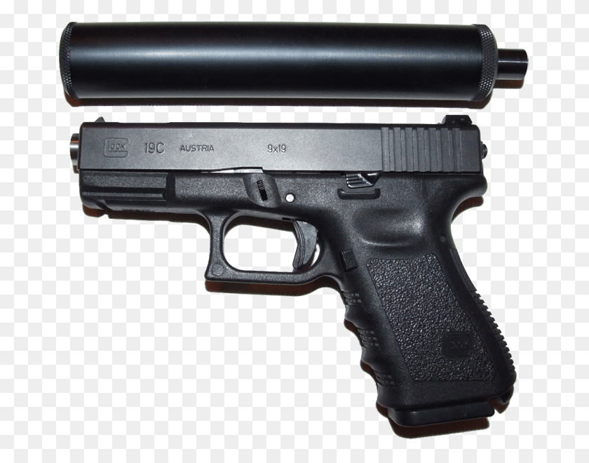 672x600 Desert Eagle Supressor Glock, Пистолет, Оружие, Вооружение Hd Png Скачать