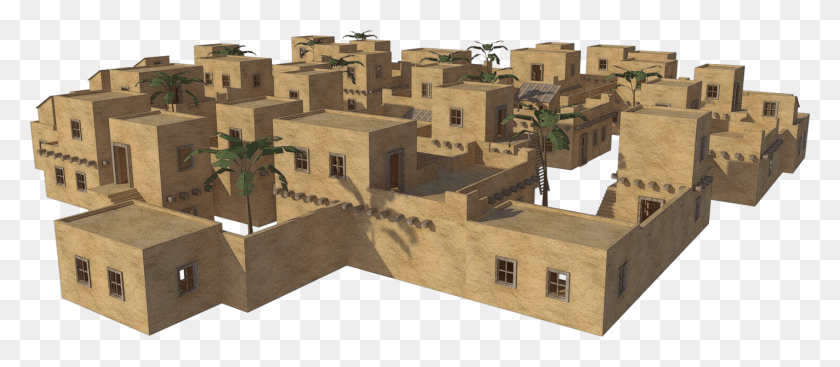 1422x561 Desert Picture Village, Housing, Building, Archaeology HD PNG Download