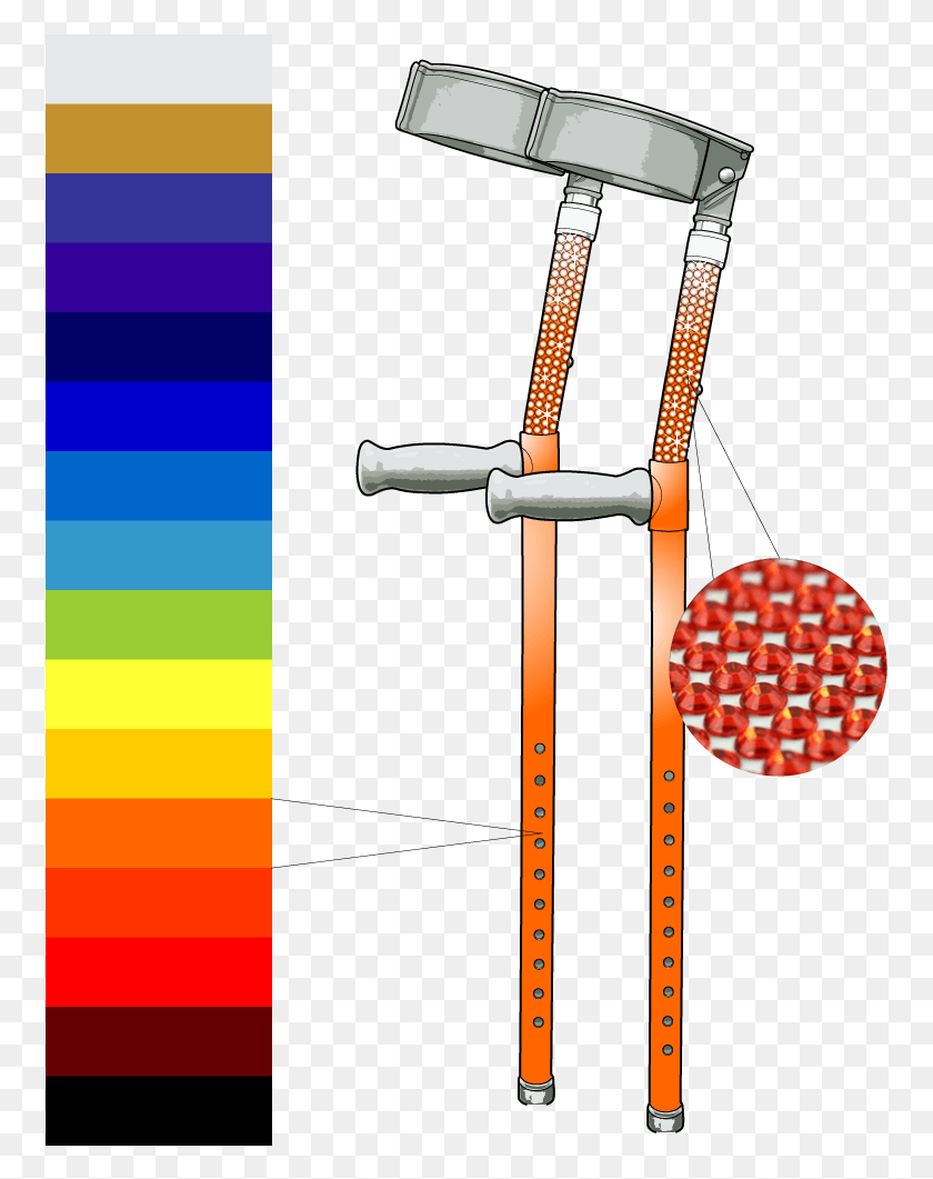 759x1001 Design Your Coloured Crutches Buy Custom Walking Mobility Aid, Shower Faucet, Plot, Diagram HD PNG Download
