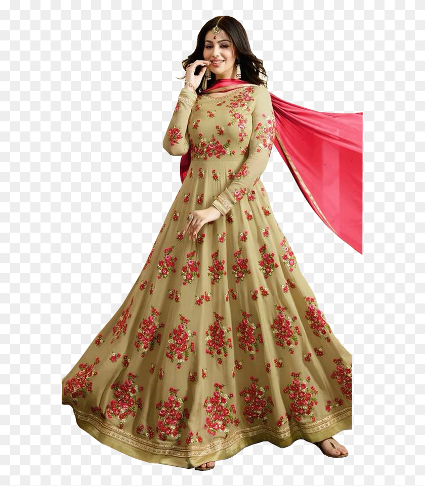 595x901 Designer Anarkali Suits Lehenga Dresses Party Wear Gowns, Clothing, Apparel, Dress HD PNG Download