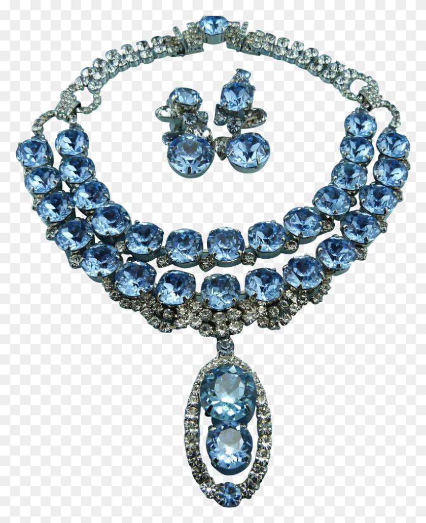 796x993 Designer Signed Robert Sorrell Blue Ice Crystal Splendor Necklace, Accessories, Accessory, Jewelry HD PNG Download