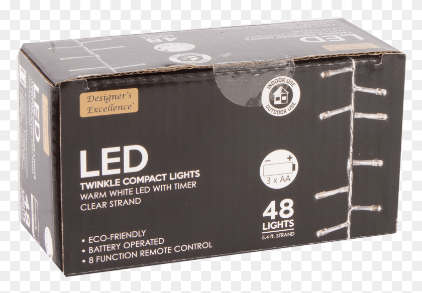 1122x755 Designers Excellence 48 Led Twinkle Lights With Timerremote Light Emitting Diode, Box, Cardboard, Carton HD PNG Download