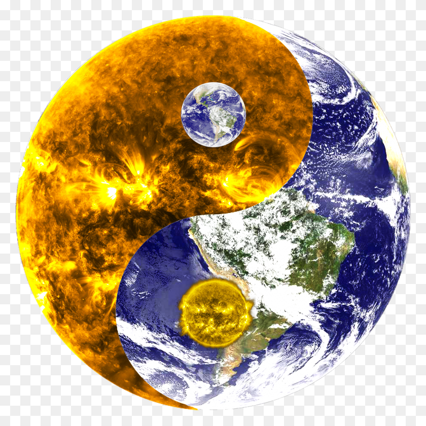 1280x1280 Designyin Pictures Sun And Earth Yin Yang, Astronomy, Outer Space, Space HD PNG Download