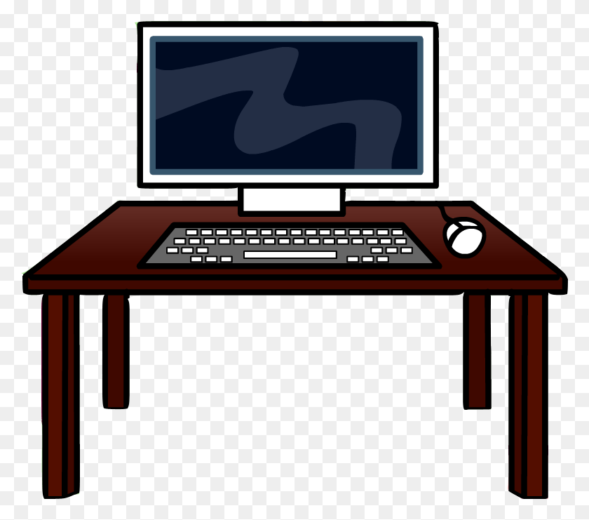 780x681 Desk Image Computer On Desk, Computer Keyboard, Computer Hardware, Keyboard HD PNG Download
