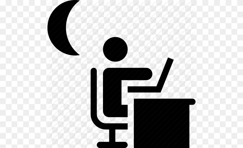 Desk Job Late Night Notebook User Work Icon, Electrical Device, Microphone, Architecture, Building Clipart PNG