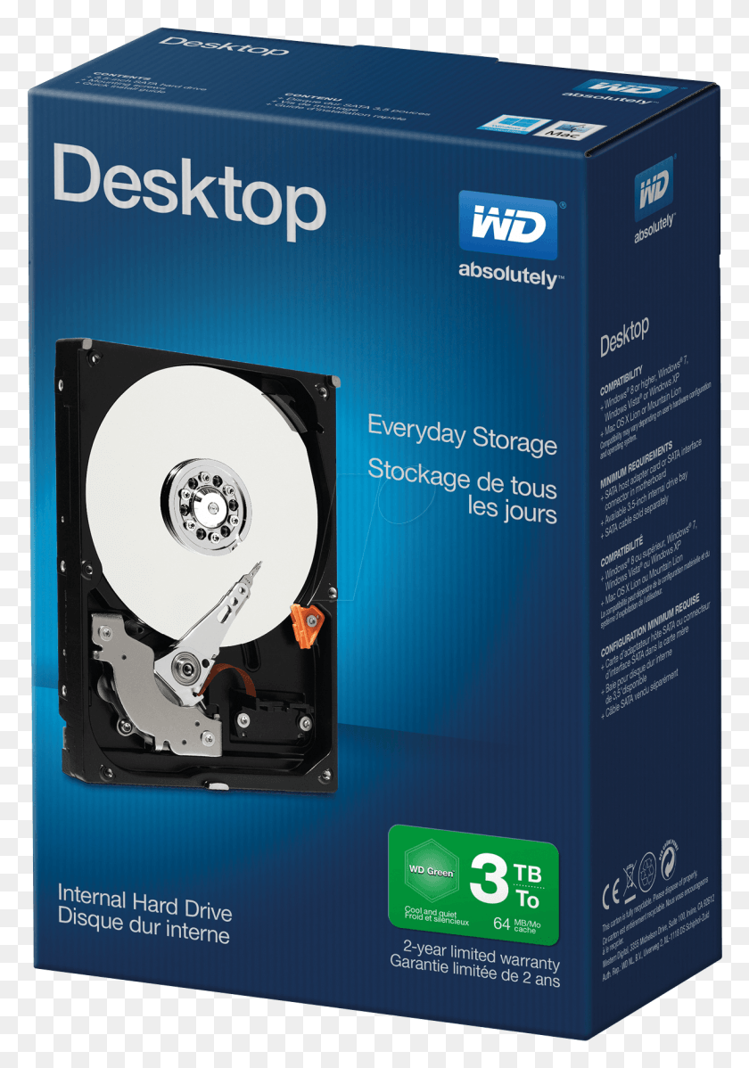1222x1783 Desktop Hard Drive 3 Tb Wd Desktop Retail Western, Computer, Electronics, Hard Disk HD PNG Download
