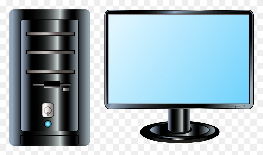 7849x4374 Desktop Pc Clip Art Clip Art, Monitor, Screen, Electronics HD PNG Download