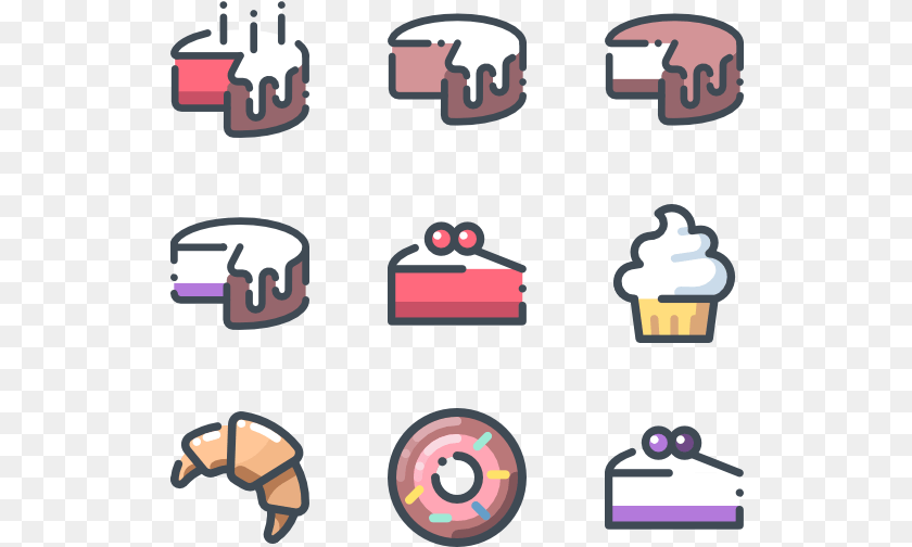 529x504 Desserts Board Game Icons, Food, Sweets, Cream, Dessert Transparent PNG