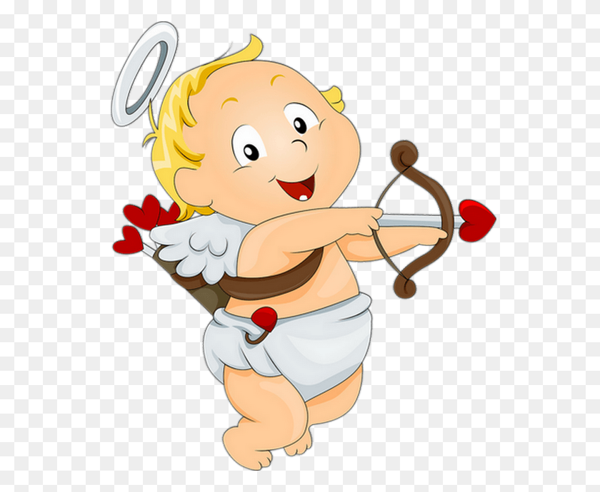 550x630 Cupido Png / Dessin Couleur St Valentin Hd Png
