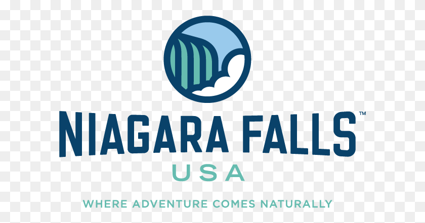 607x382 Destination Niagara Usa Logo Niagara Falls Usa Logo, Symbol, Trademark, Poster HD PNG Download