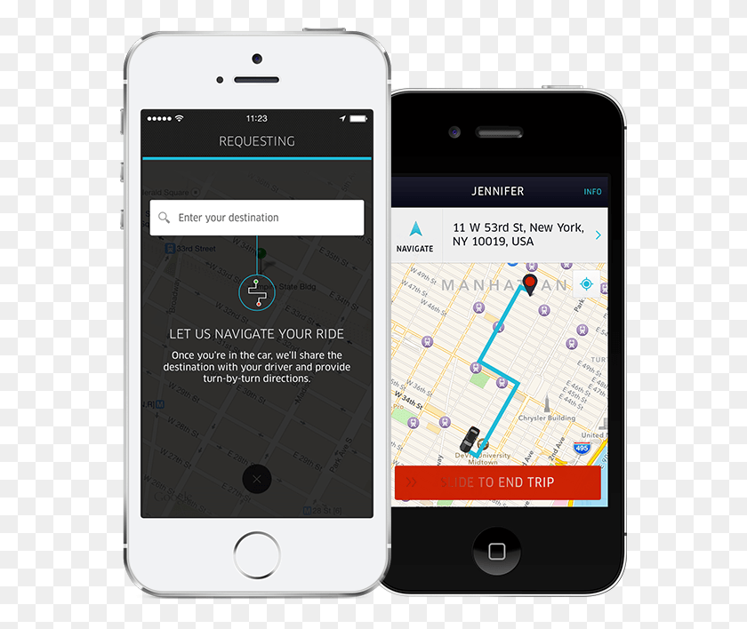 571x648 Destination Phone Comp Uber Driver App End Trip, Mobile Phone, Electronics, Cell Phone HD PNG Download