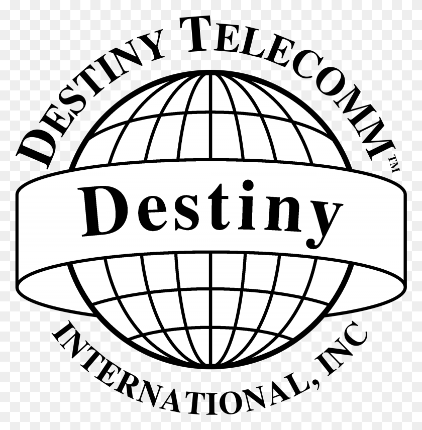 2145x2191 Destiny Telecomm Logo Blanco Y Negro Perros De Asistencia Oficina De Servicios De Evaluación, Esfera, Arquitectura, Edificio Hd Png