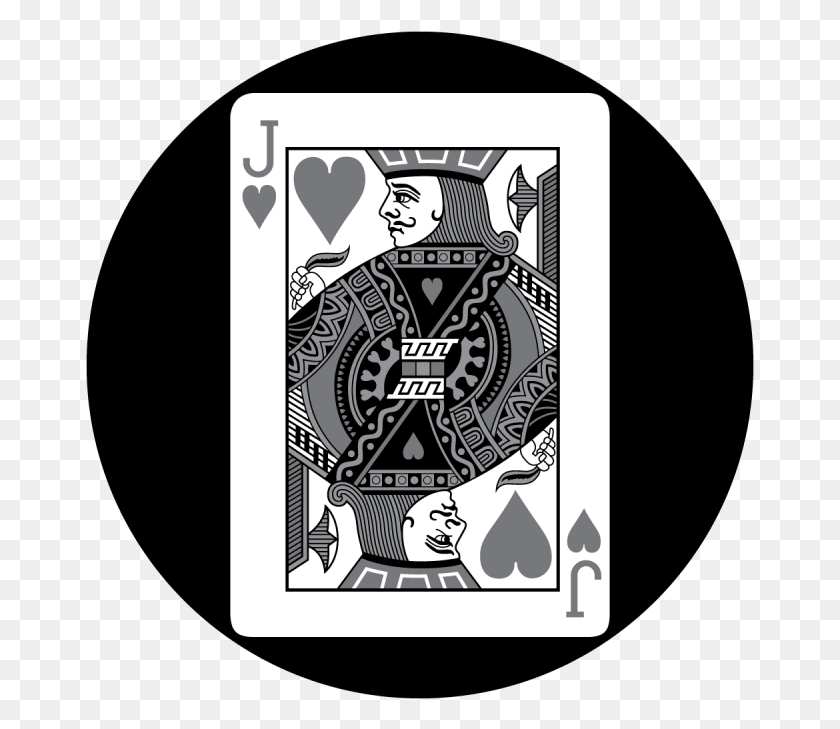 669x669 Detailed Card Bicycle Jack Of Hearts Playing Card, Text, Symbol, Logo HD PNG Download