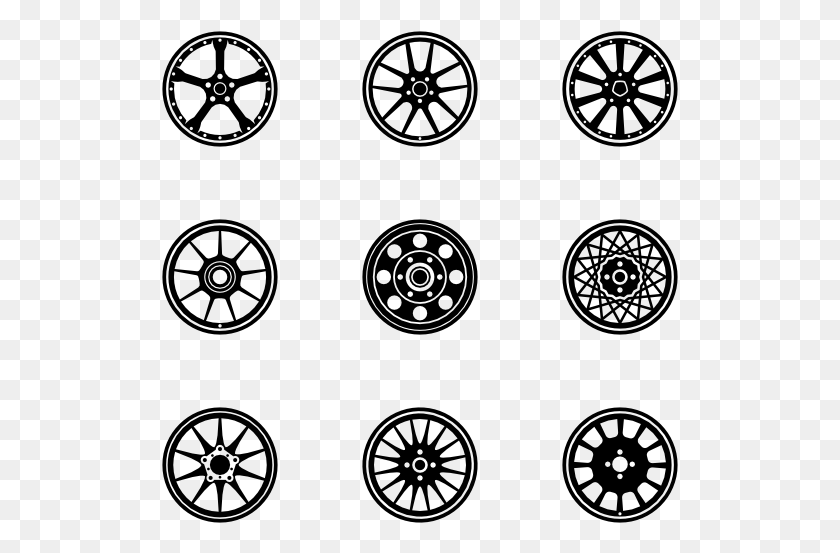 517x493 Detailed Rims Wheel Icon, Gray, World Of Warcraft HD PNG Download