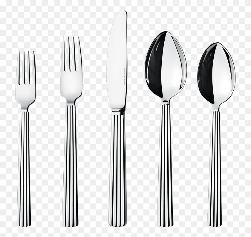 743x732 Details About Bernadotte By Georg Jensen Stainless Cutlery, Fork, Spoon HD PNG Download