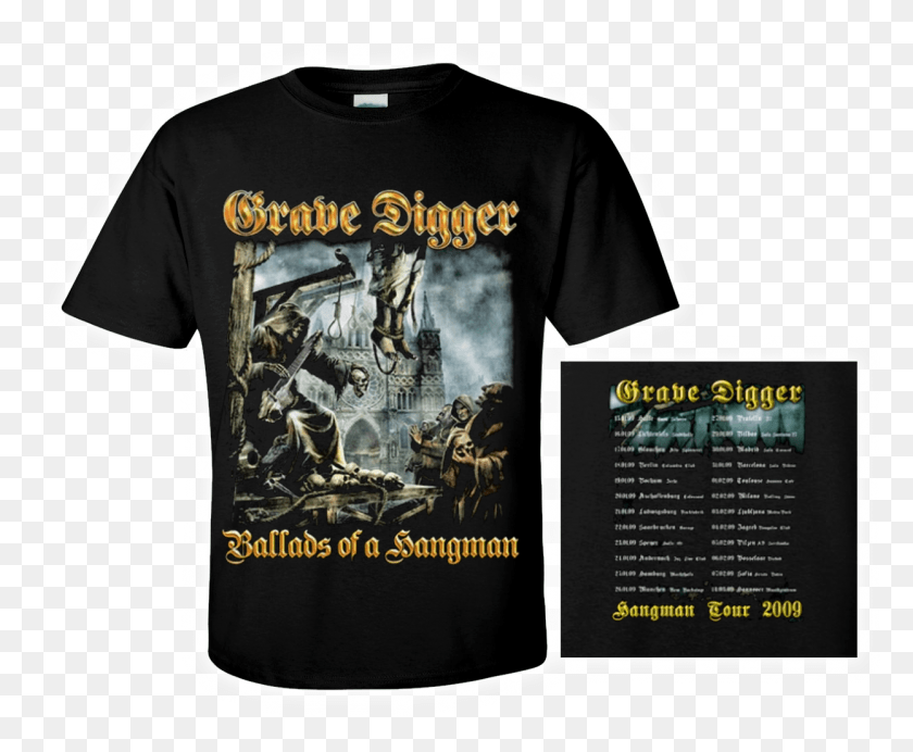 1246x1011 Details About Grave Digger Official T Shirt Ballads Grave Digger Tour Shirt, Clothing, Apparel, T-shirt HD PNG Download