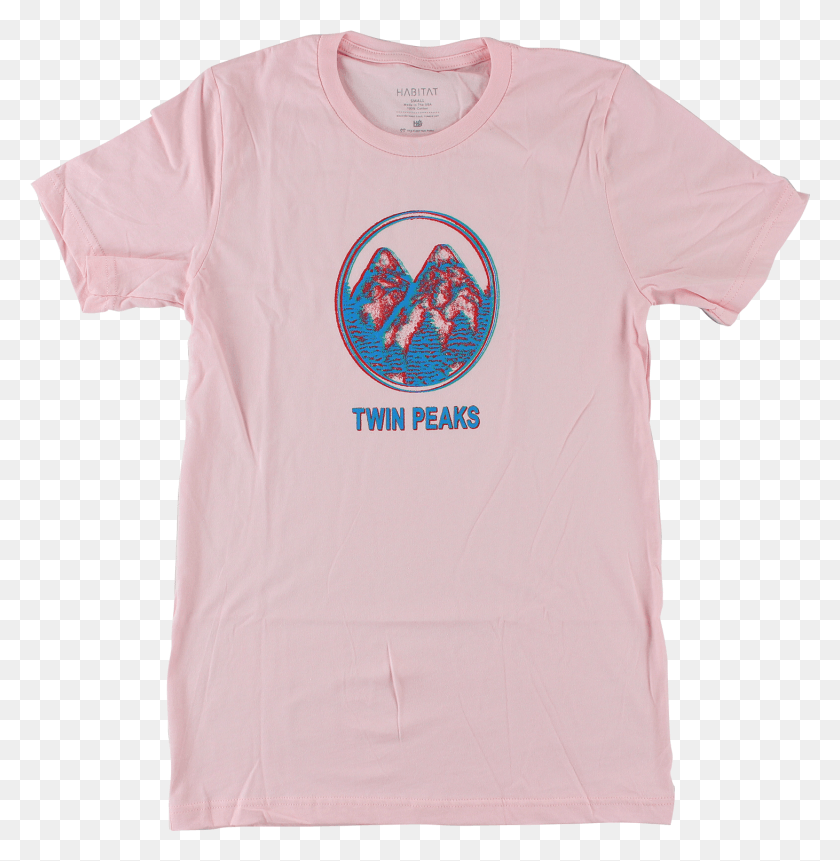 1461x1501 Details About Habitattwin Peaks Offset Peaks T Shirt, Clothing, Apparel, T-shirt HD PNG Download