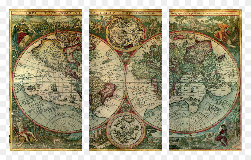 1422x871 Details About Old World Atlas Latin Maps Flags Canvas High Resolution Old Map, Diagram, Plot, Rug HD PNG Download