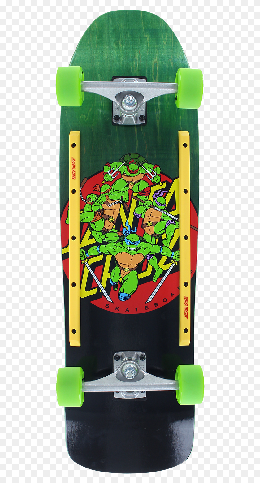 483x1501 Details About Santa Cruz Tmnt Turtle Power 8039s Complete Santa Cruz Tmnt Cruiser, Skateboard, Sport HD PNG Download