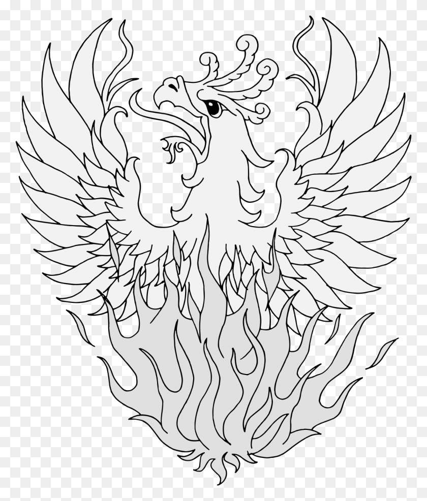 1219x1448 Details Heraldic Phoenix, Emblem, Symbol HD PNG Download