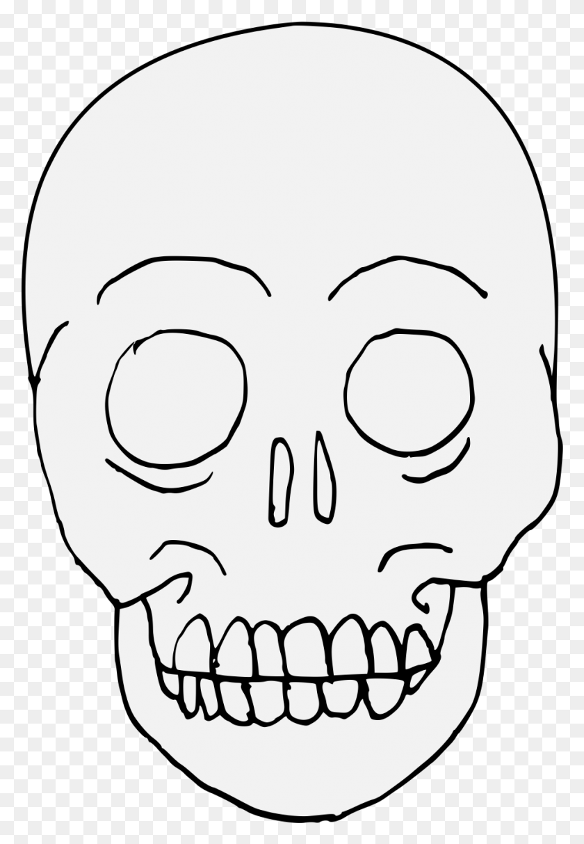 943x1394 Details Skull, Head, Skin, Stencil HD PNG Download
