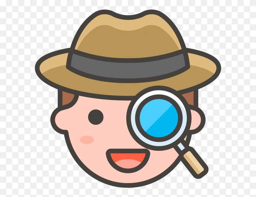 613x587 Detective Emoji Detective Icon, Clothing, Apparel, Camera HD PNG Download