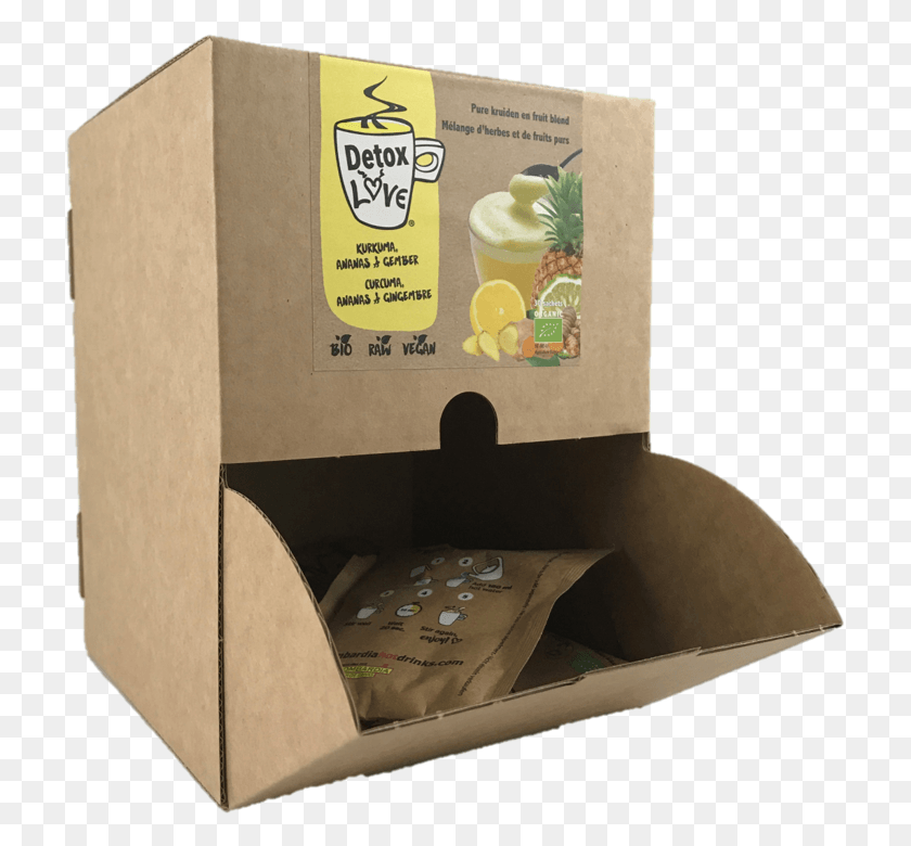 719x720 Descargar Png Detoxlove Ventaja Orgánica Caja De Cartón, Cartón, Paquete De Entrega Hd Png