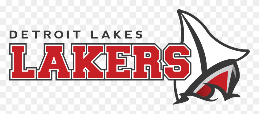 2380x950 Detroit Lakes Lakers Logo 2 By Michael Detroit Lakes Public Schools, Text, Number, Symbol HD PNG Download