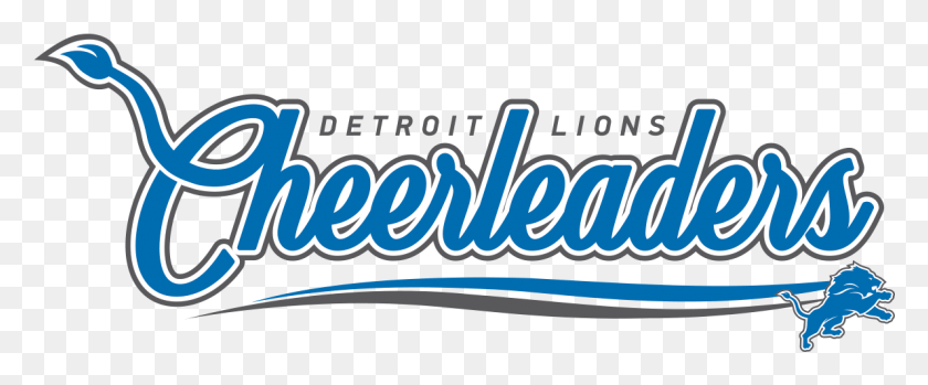 1189x442 Descargar Png Detroit Lions Cheerleaders Logo, Etiqueta, Texto, Símbolo Hd Png