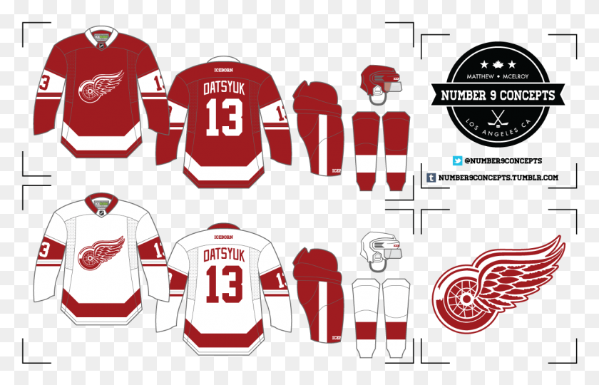 1198x738 Detroit Red Wings Concept By Matthew M Montreal Canadiens Jersey Idea, Clothing, Apparel, Shirt HD PNG Download