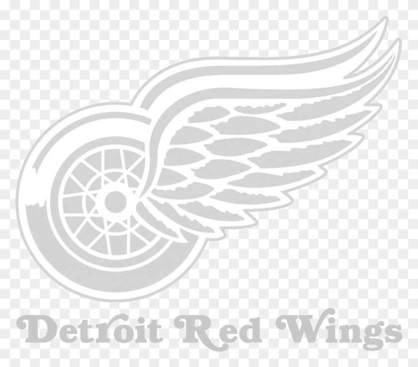 1000x868 Detroit Red Wings Grey Detroit Red Wings Logo Transparent, Animal, Symbol, Bird HD PNG Download