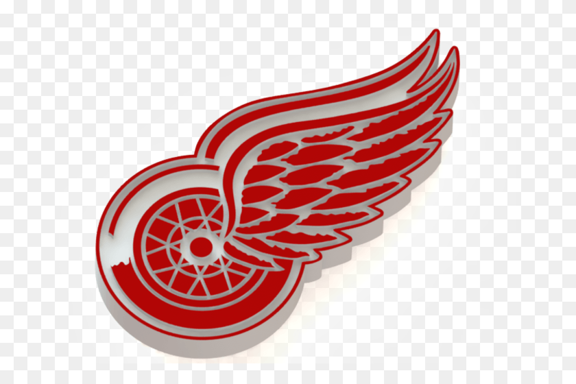 667x500 Detroit Red Wings Logo 3d Print Detroit Red Wings Small, Ketchup, Food, Furniture HD PNG Download
