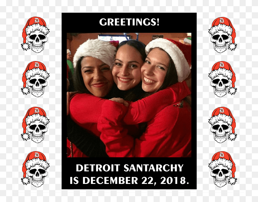 750x599 Detroit Santarchy Greetings Image Friendship, Person, Human, Clothing HD PNG Download
