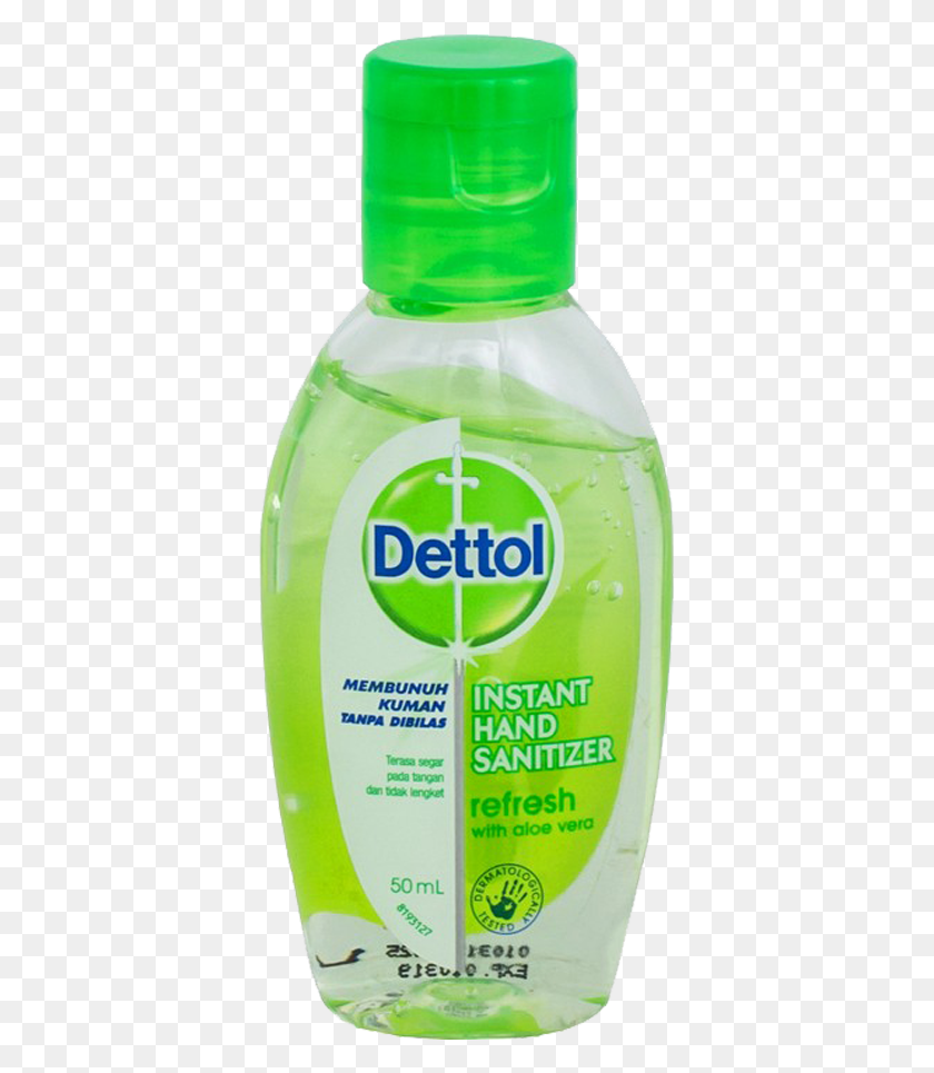375x905 Dettol Hand Sanitizer Aloe Vera 50 Ml, Bottle, Cosmetics, Beverage HD PNG Download