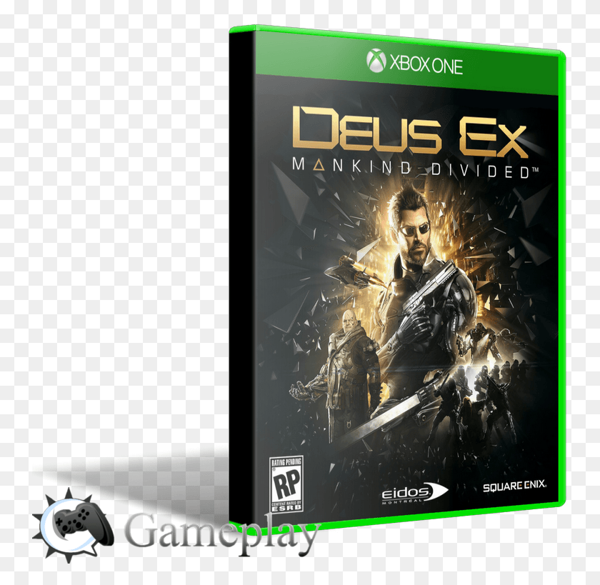 751x759 Deus Ex Human Revolution, Person, Poster, Advertisement HD PNG Download