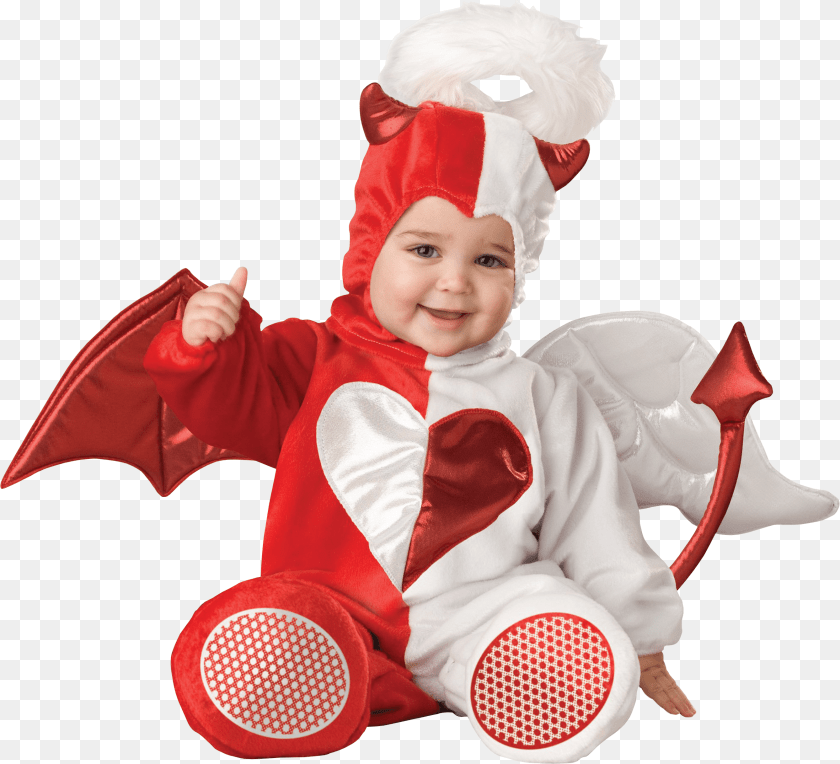 2677x2435 Devil Baby Angel Devil In One, Clothing, Costume, Face, Portrait Clipart PNG