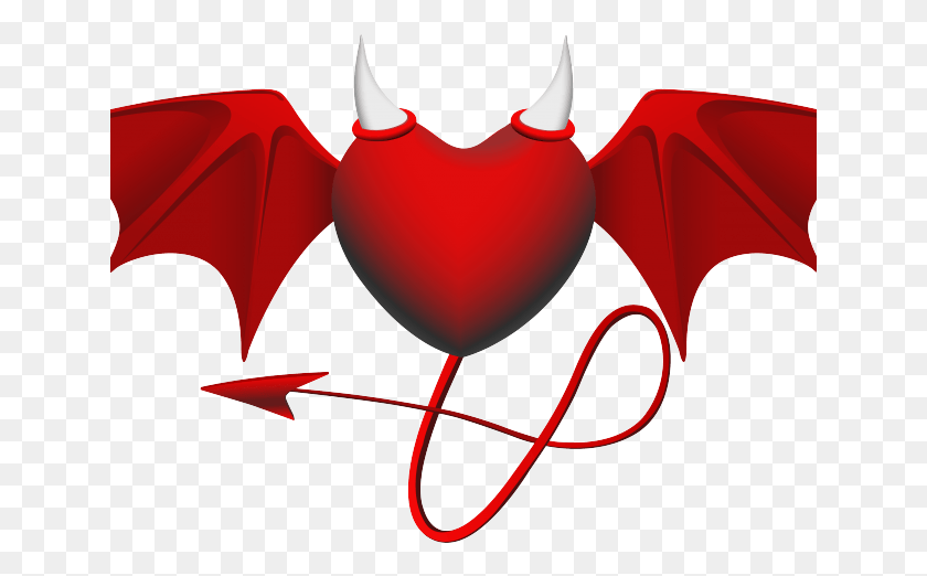 641x462 Devil Clipart Angel Heart Heart Devil, Animal, Ant, Insect HD PNG Download