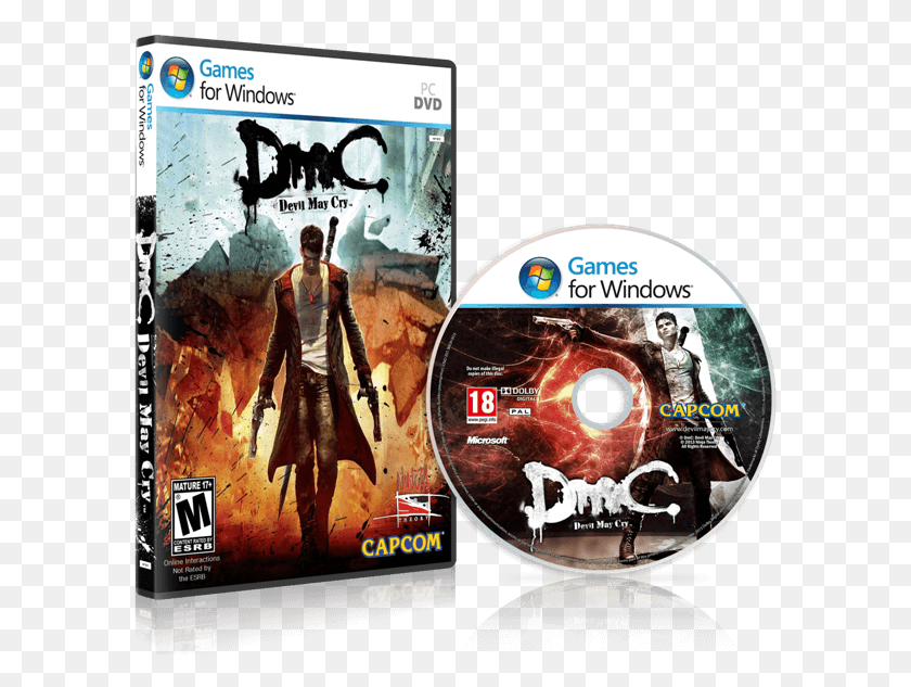 593x573 Descargar Png / Devil May Cry Cubierta De Xbox, Disco, Dvd, Poster Hd Png